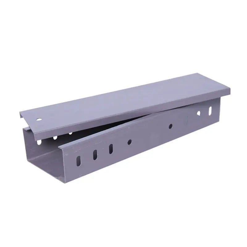 Plateau de câble ignifuge sur mesure avec réduction du bruit en acier inoxydable galvanisé couleur argent