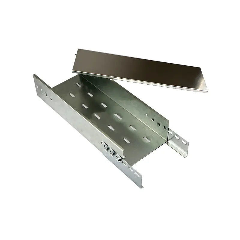 Plateau de câbles en aluminium recouvert de poudre Forme rectangulaire Installation facile à un coût abordable